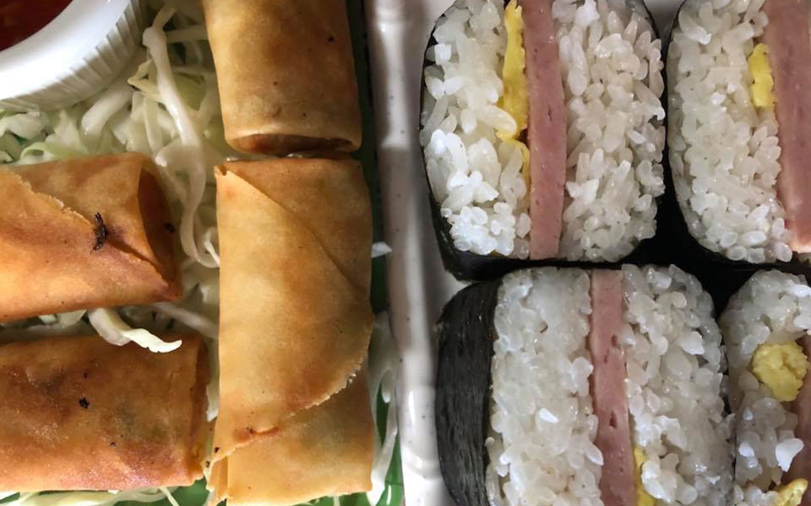 Spam Musubi wrapped in nori